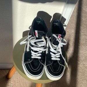Vans Black and White High-Top Sneakers
